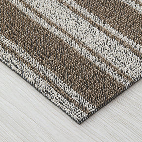 Boardwalk Stripe Shag Doormat | Walnut