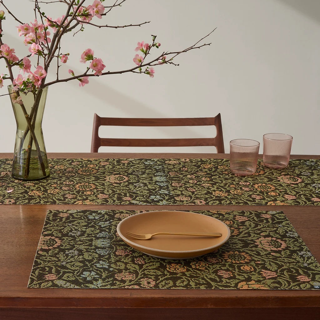 William Morris Table Runner | Dark Multi - Chilewich LLC - bluecashew kitchen homestead