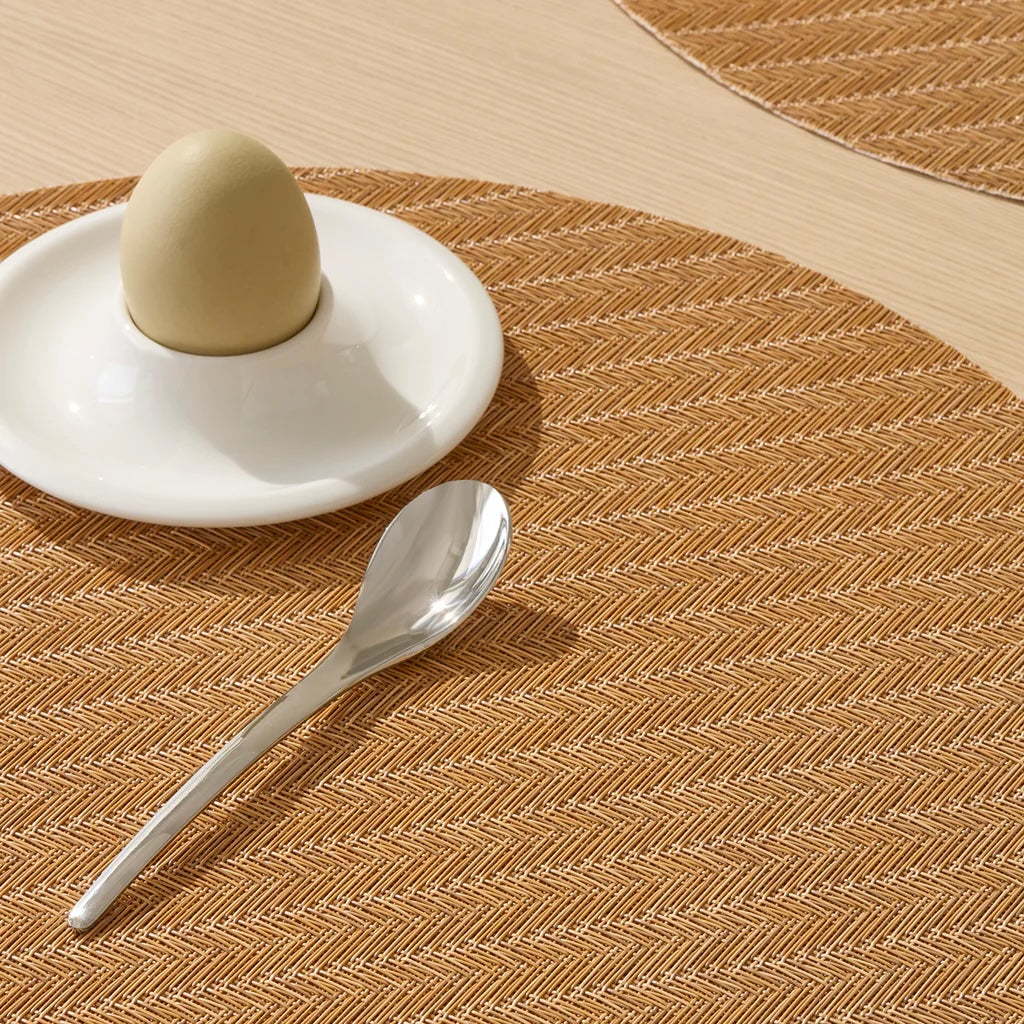 Foxtail Round Table Mat | Honey - Chilewich LLC - bluecashew kitchen homestead