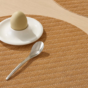 Foxtail Round Table Mat | Honey - Chilewich LLC - bluecashew kitchen homestead