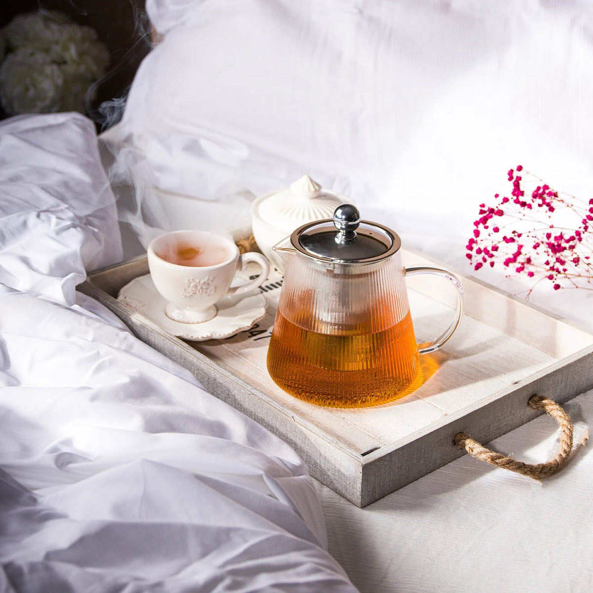Darjeeling Glass Teapot - cristel france - Bluecashew Kitchen Homestead