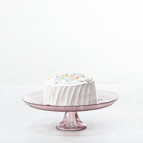 GLASS CAKE STAND | Pink - Fortessa - Bluecashew Kitchen Homestead