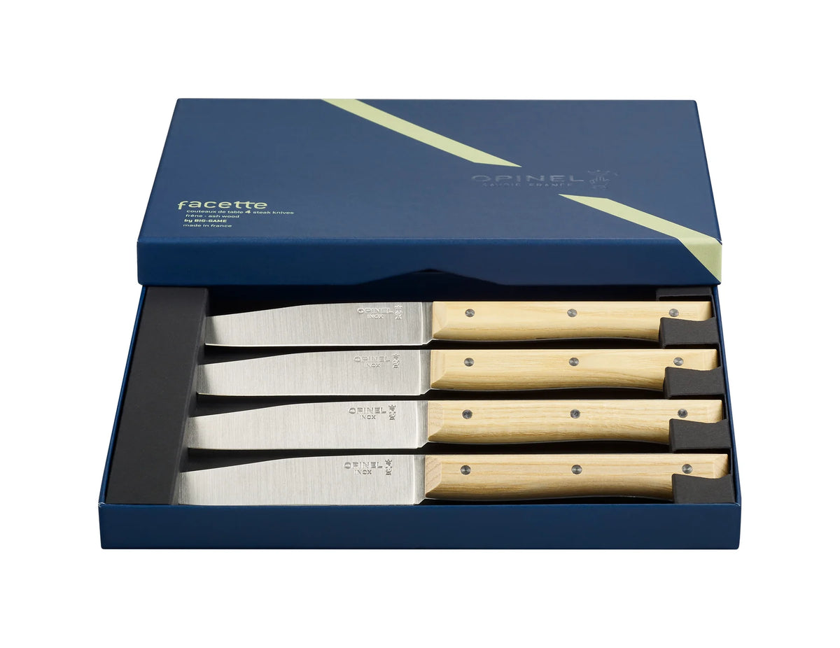 Facette Full-Tang Steak Knives | Ash - Opinel USA Inc - Bluecashew Kitchen Homestead