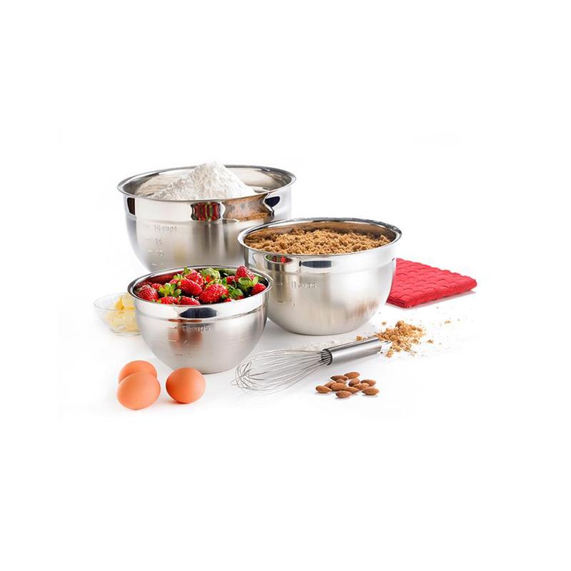 Cuisipro Stainless Steel Mixing Bowls(set of 3) - Cuisipro -bluecashew kitchen homestead