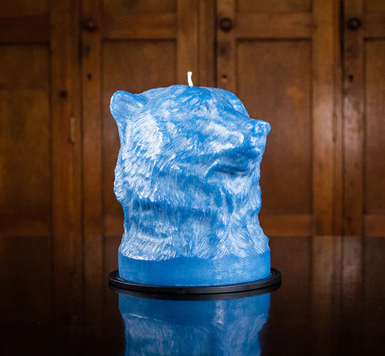 Bear Head Candle | Saxe Blue - British Colour Standard -bluecashew kitchen homestead