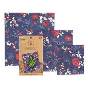Bee's Wrap | Botanical Blue Assorted 3 Pack - Bee's Wrap - Bluecashew Kitchen Homestead