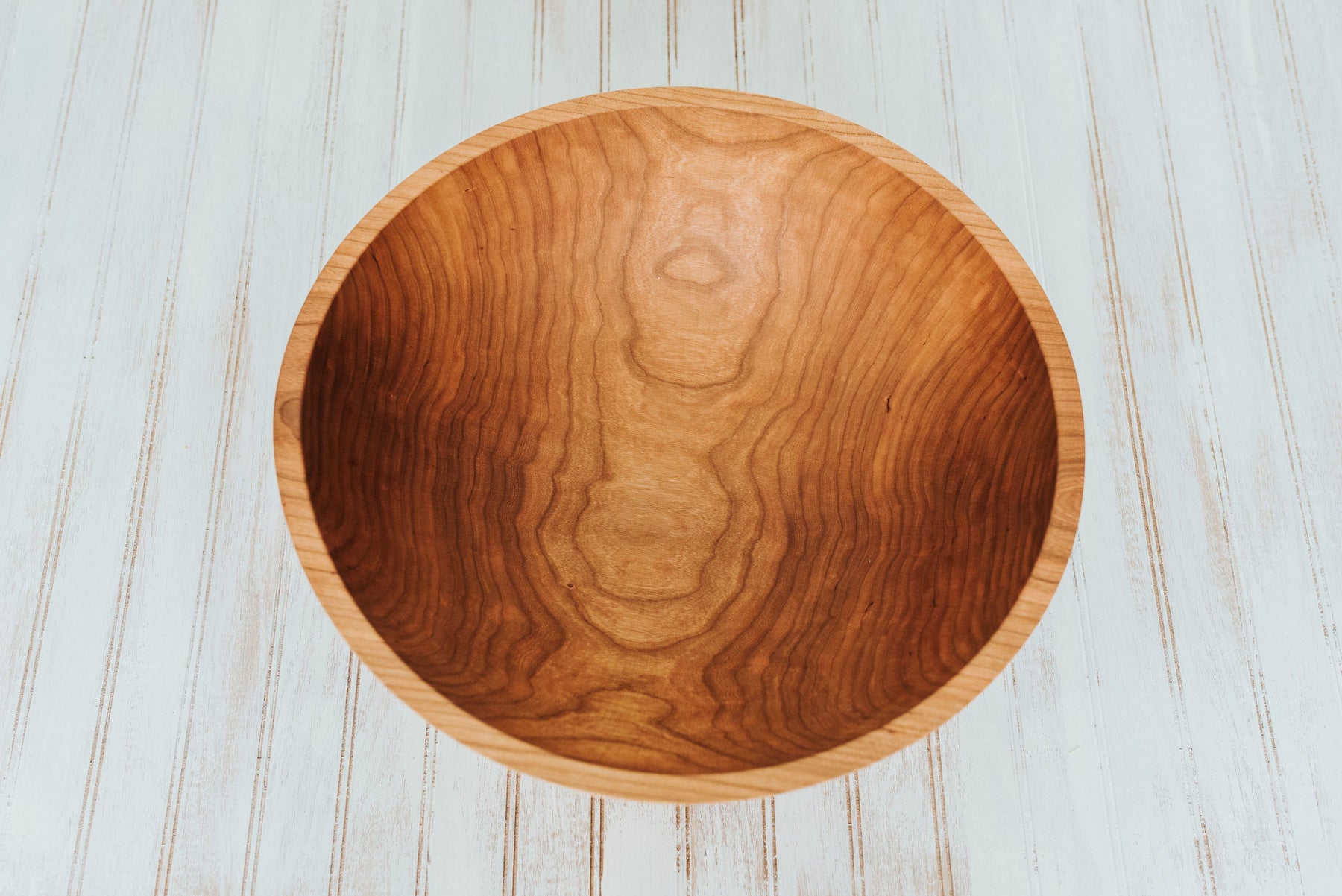 15" Cherry Bowl with Bee's Oil Finish - Holland Bowl Mill - Bluecashew Kitchen Homestead