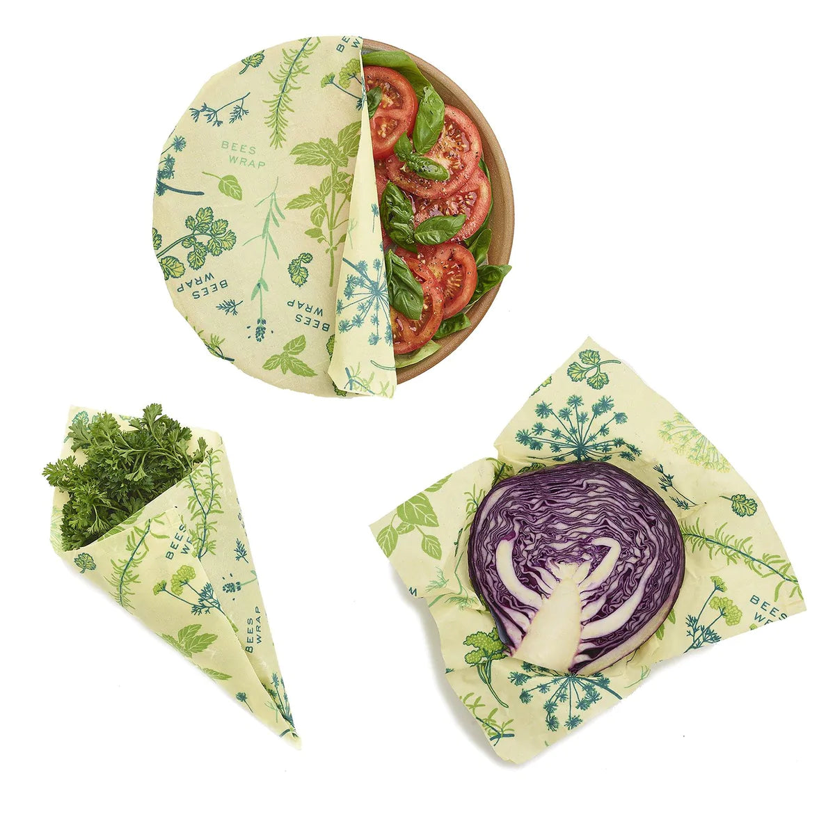 Herb Garden "plant Based" Assorted 3 Pack - Bee's Wrap - Bluecashew Kitchen Homestead