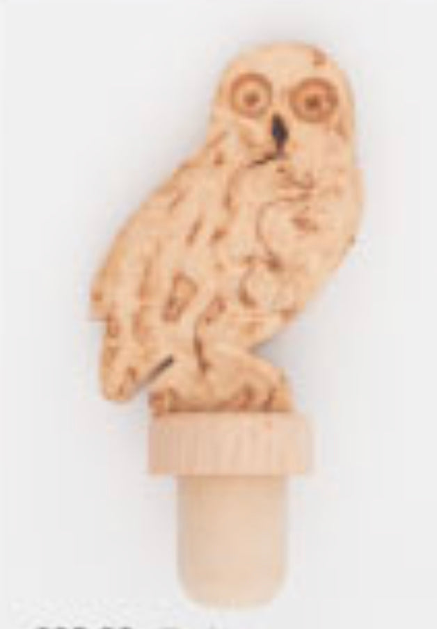 Burlwood Owl Bottle Topper - Cose Nuove - Bluecashew Kitchen Homestead