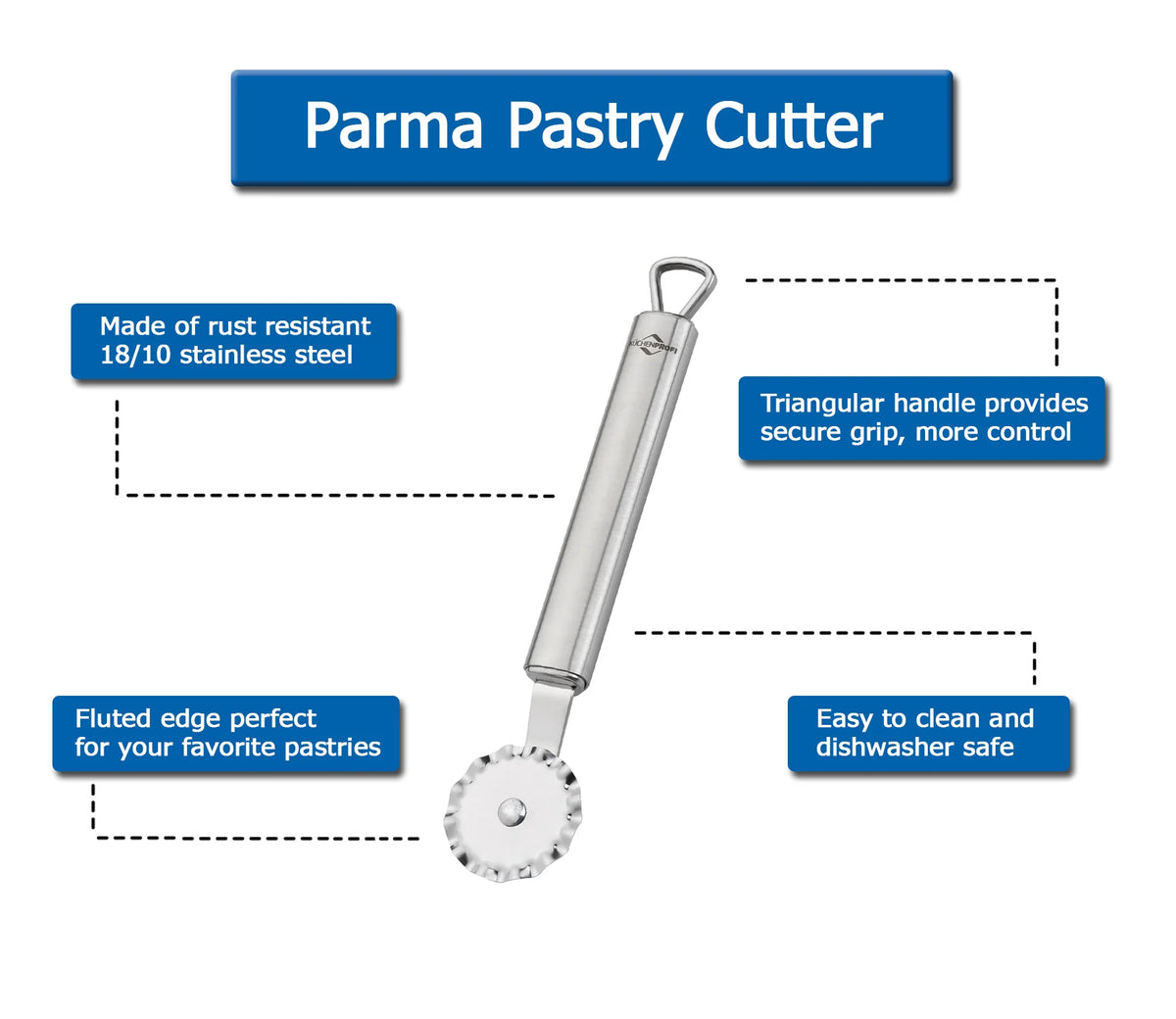 Parma Pastry Cutter - Frieling - Bluecashew Kitchen Homestead