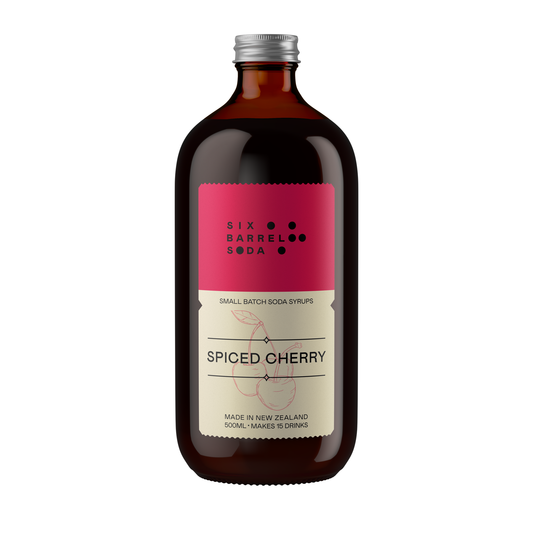 Spiced Cherry Syrup - Six Barrel Soda Co. - Bluecashew Kitchen Homestead