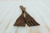 Walnut Salad Servers - Holland Bowl Mill - Bluecashew Kitchen Homestead