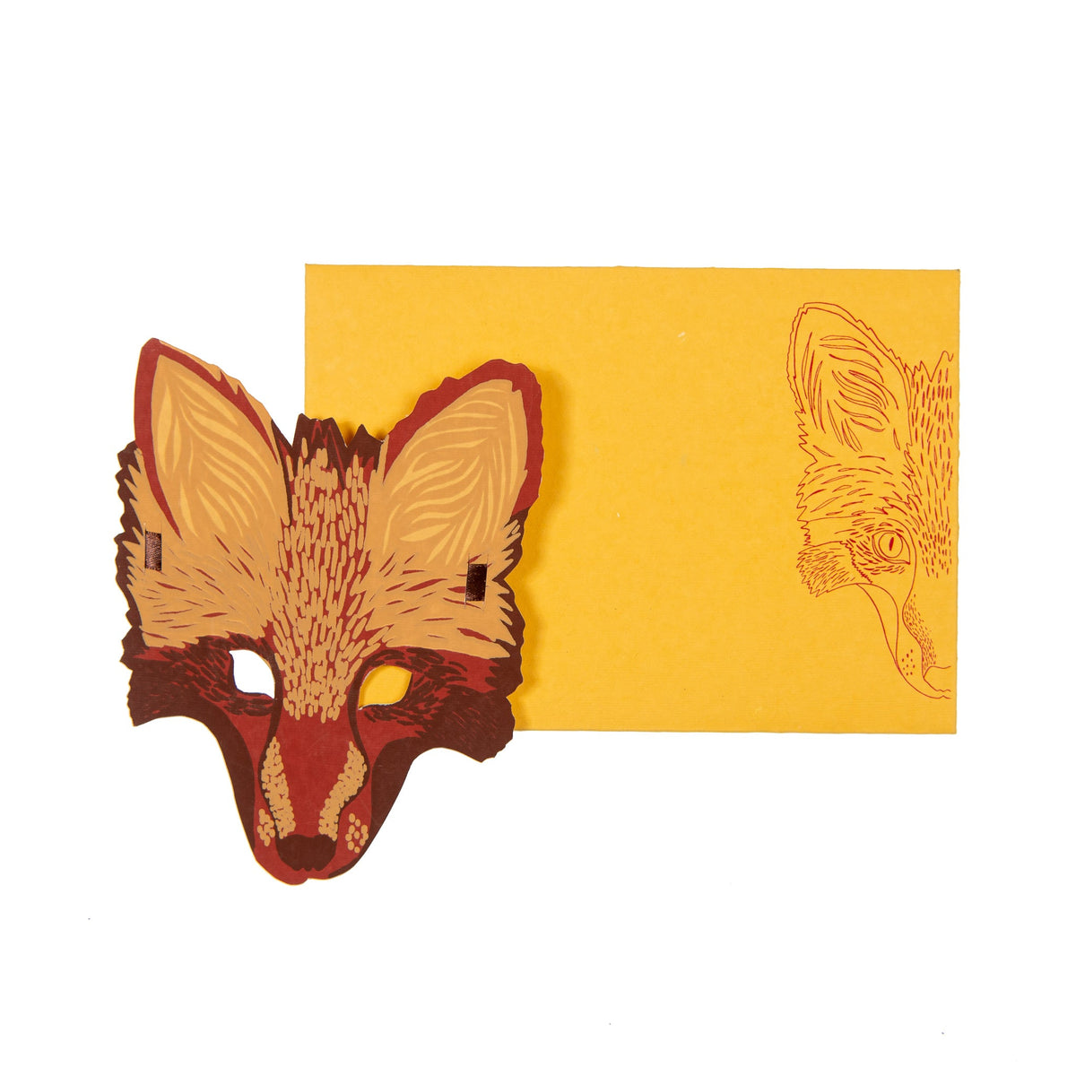 Fox Greeting Card Mask - Bluecashew -bluecashew kitchen homestead
